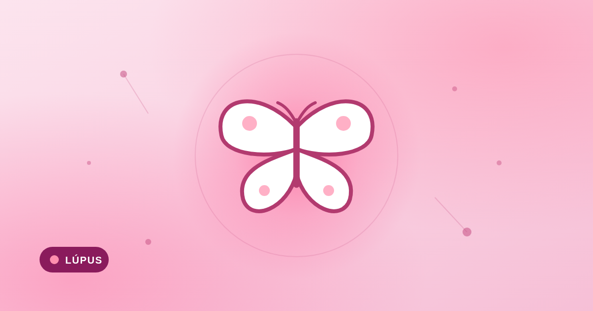 Ilustração de uma borboleta, símbolo do lúpus
